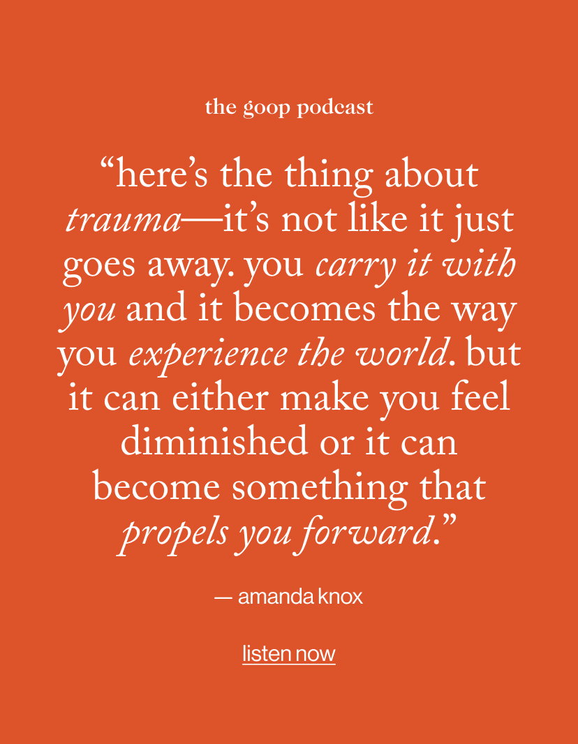 “here’s the thing about trauma—it’s not like it just goes away. You carry it with you and it becomes the way you experience the world. But it can either make you feel diminished or it can become something that propels you forward.”