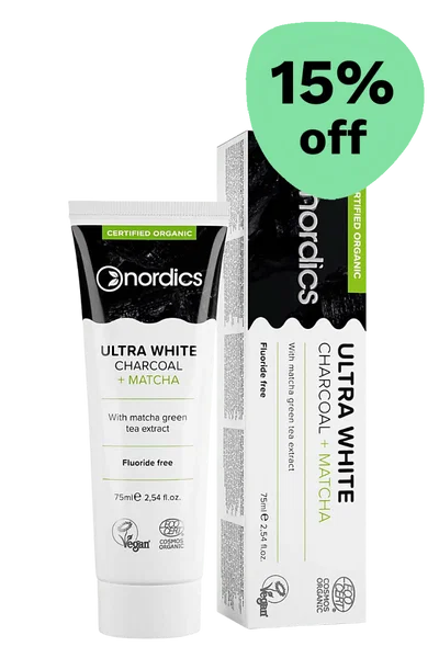 Nordics Natural Whitening Toothpaste - Charcoal & Matcha