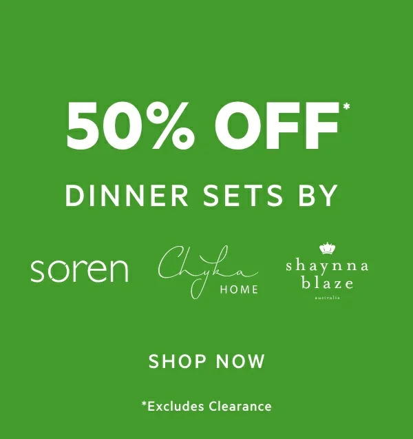 dinnersets by soren, chyka home and shaynna blaze