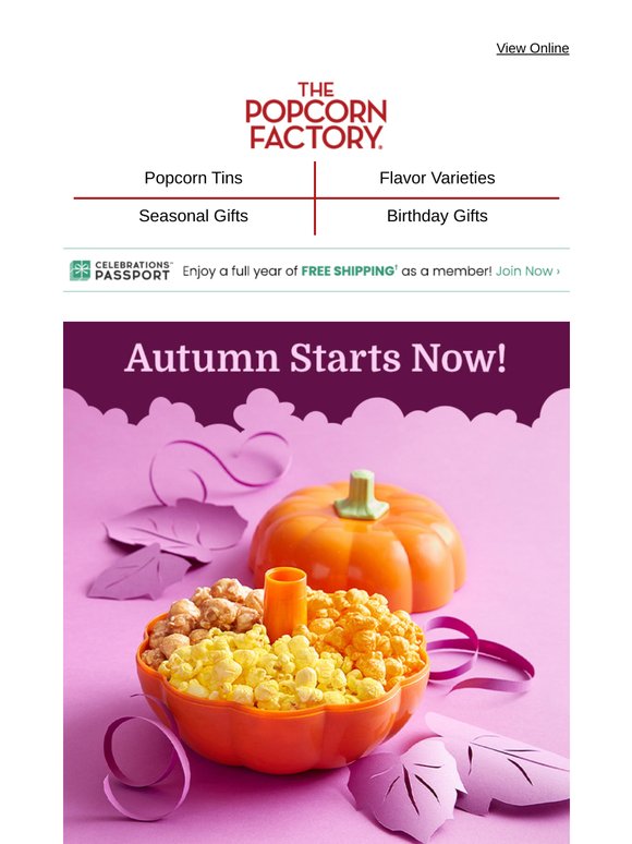 Weekend Popcorn The Popcorn Factory: Happy weekend and happy fall 🍂 Enjoy up to 25% off ...