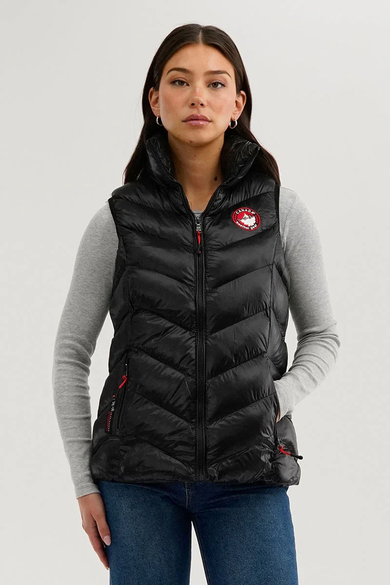 Image of Canada Weather Gear Chevron Bubble Vest - Black
