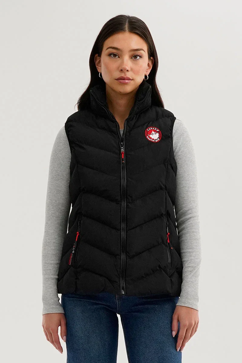 Image of Canada Weather Gear Chevron Bubble Vest - Black