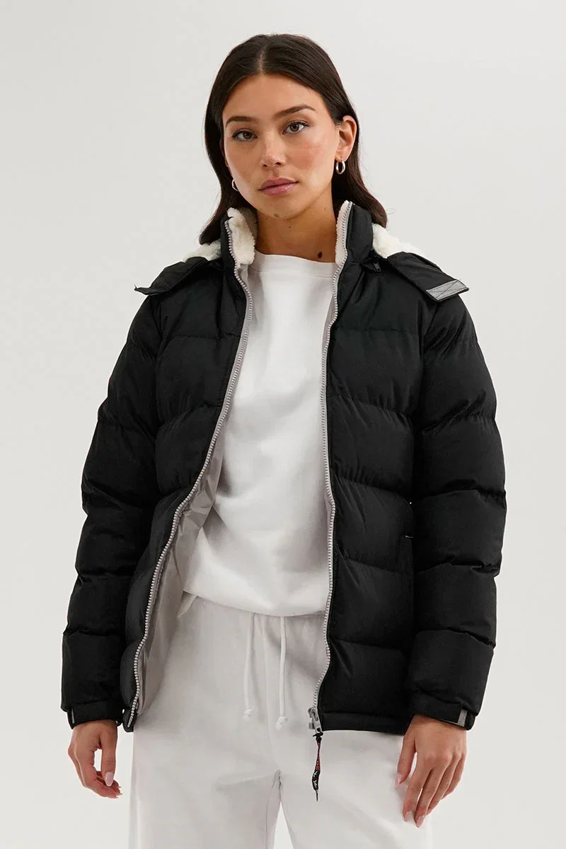 Image of Canada Weather Gear Sherpa Lined Collar Bomber Jacket - Black