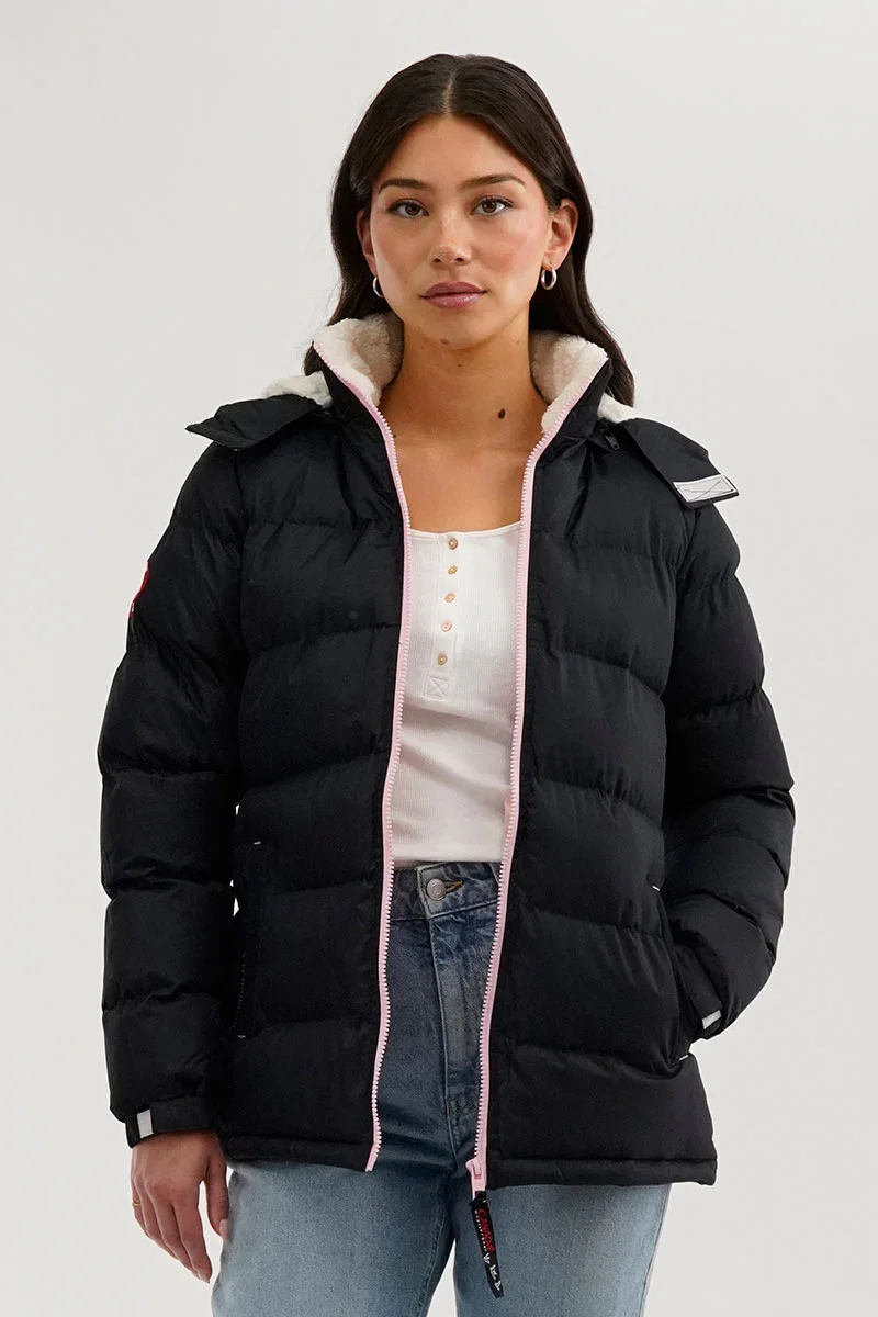 Image of Canada Weather Gear Sherpa Lined Collar Bomber Jacket - Navy