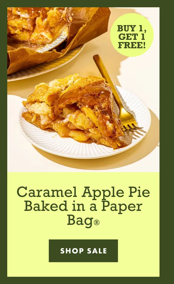 Caramel Apple Pie Baked in a Paper Bag