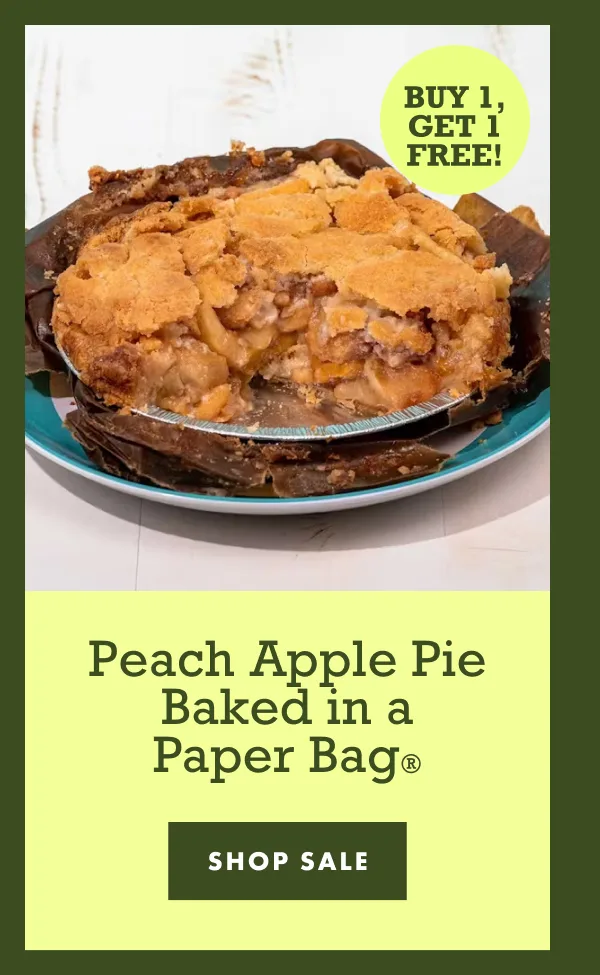 Peach Apple Pie Baked in a Paper Bag