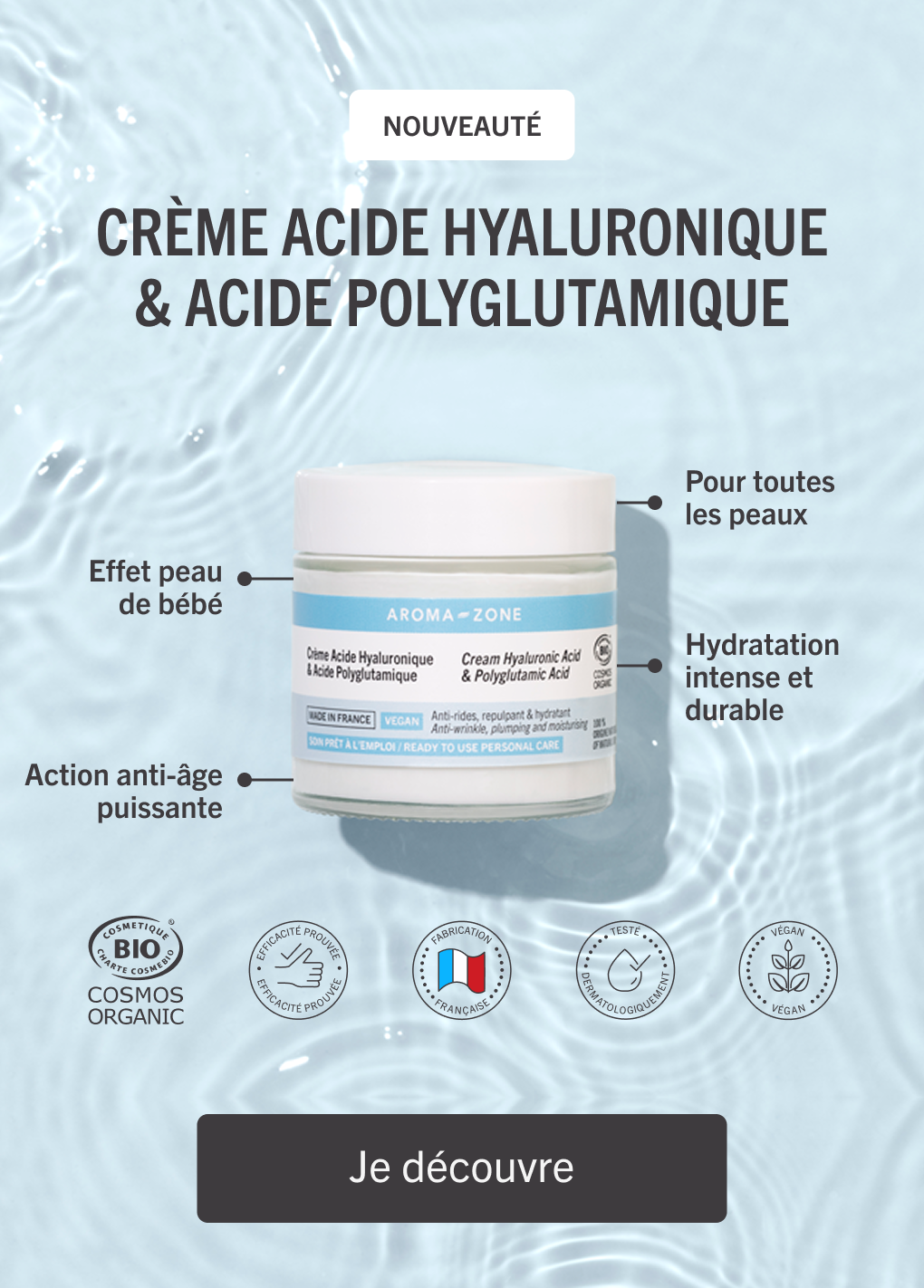 Crème acide hyaluronique