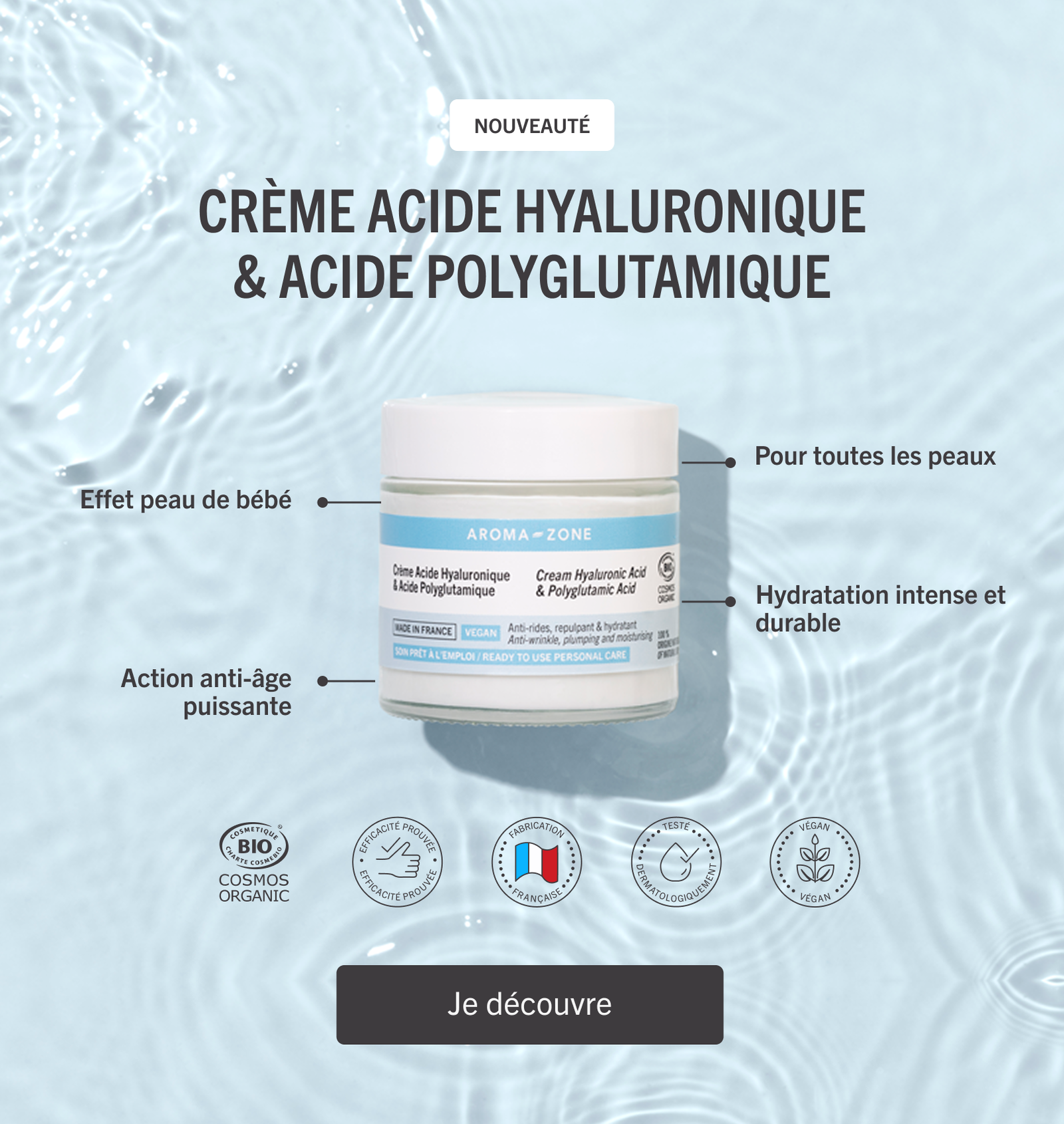 Crème acide hyaluronique