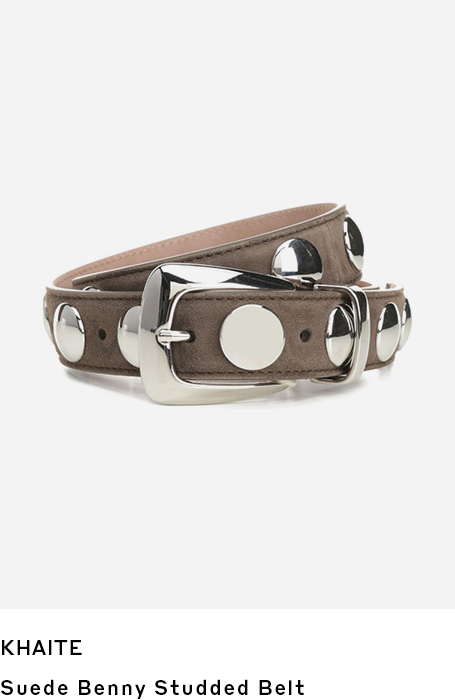 Khaite | Suede Benny Studded Belt