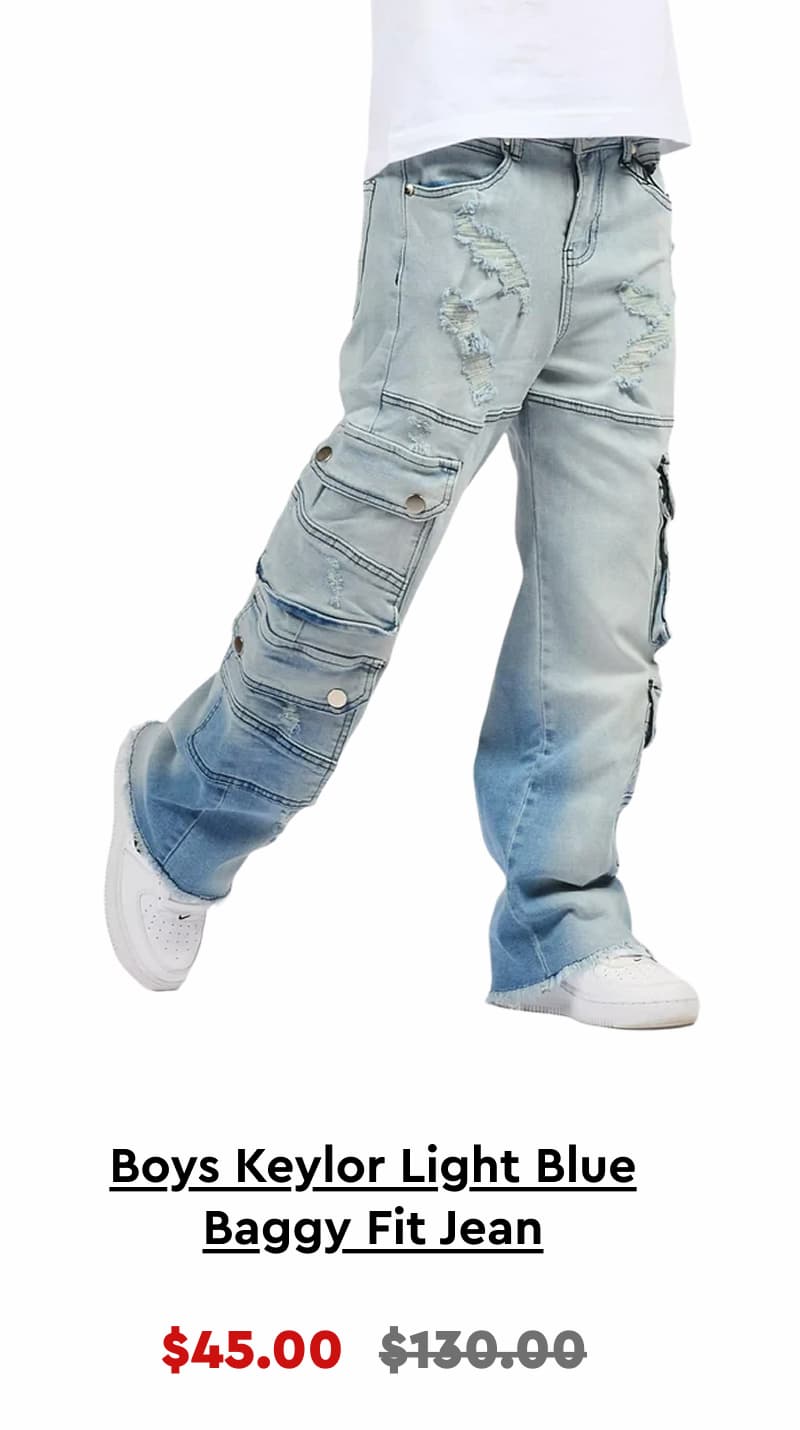 Boys Keylor Light Blue Baggy Fit Jean