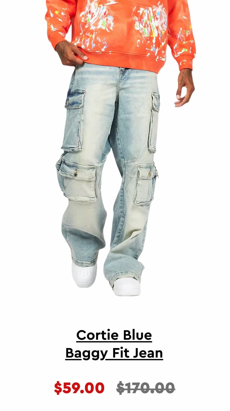 Cortie Blue Baggy Fit Jean