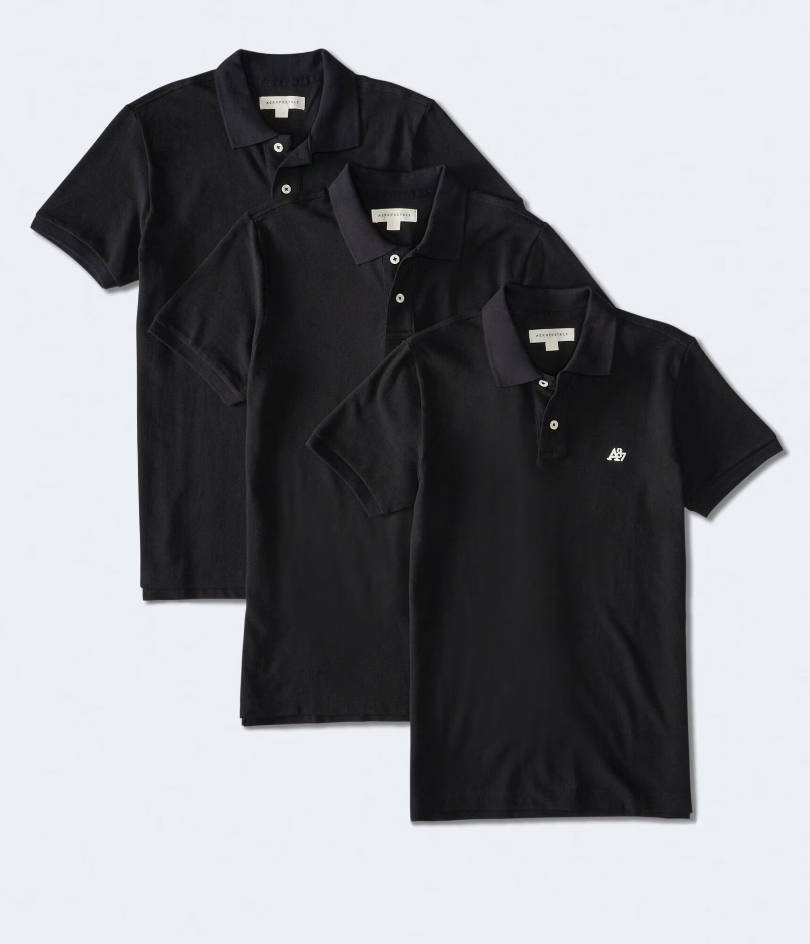 Image of Eco A87 Logo Pique Polo 3-Pack
