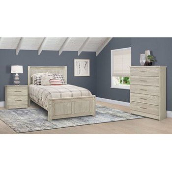 Nate 3 Piece Twin Bedroom Set Includes: Bed, Chest and Nightstand