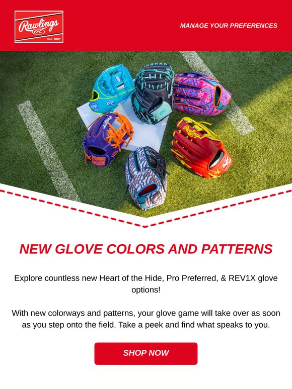 Rawlings: New Custom Glove Colors & Patterns Now Available | Milled