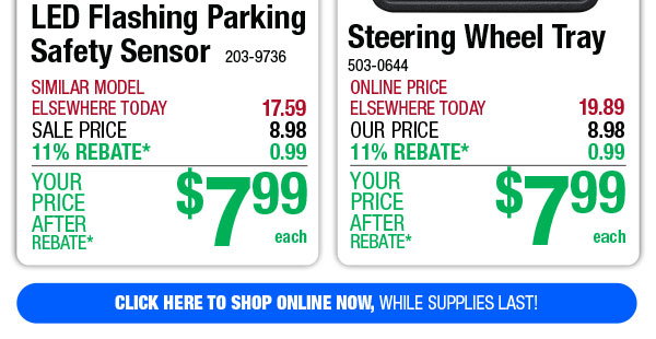 Steering Wheel Tray - ONLY $7.99 After Rebate*!
