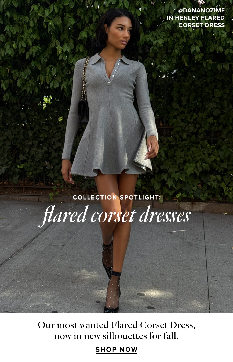 chinese dress ladies Black Long Sleeve Flared Corset Dress main image 1