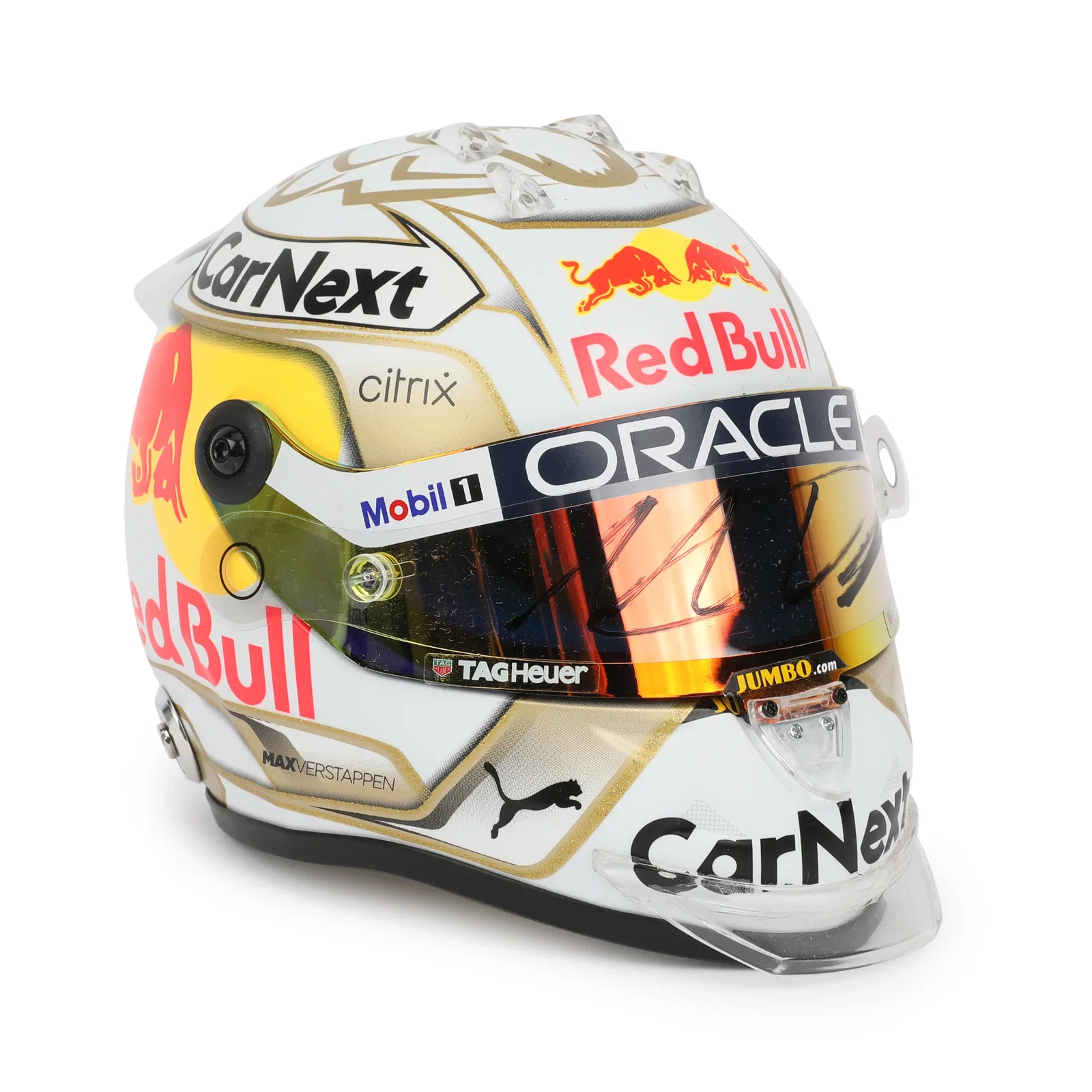 Image of Max Verstappen 2022 Signed 1.2 Scale Helmet