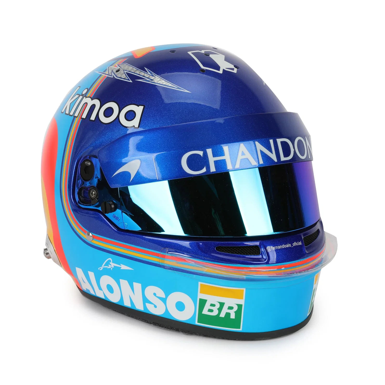 Image of Fernando Alonso 2018 McLaren F1 Team Replica 1:1 Helmet