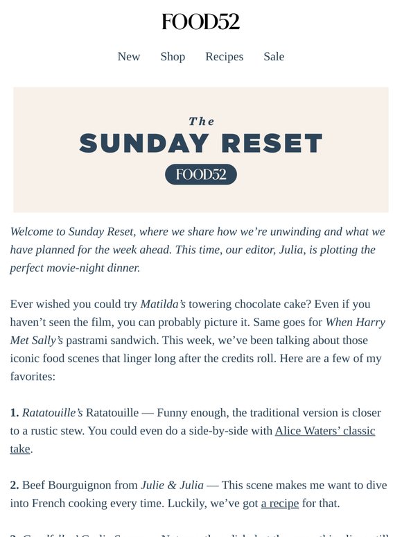 Food52 Email Newsletters: Shop Sales, Discounts, and Coupon Codes