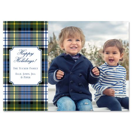 Shop Gordon Plaid Digital Photo Card at Fine Stationery