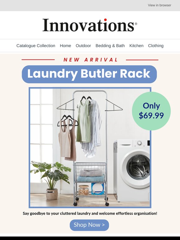 Innovations: NEW ARRIVAL | Laundry Butler Rack | Milled