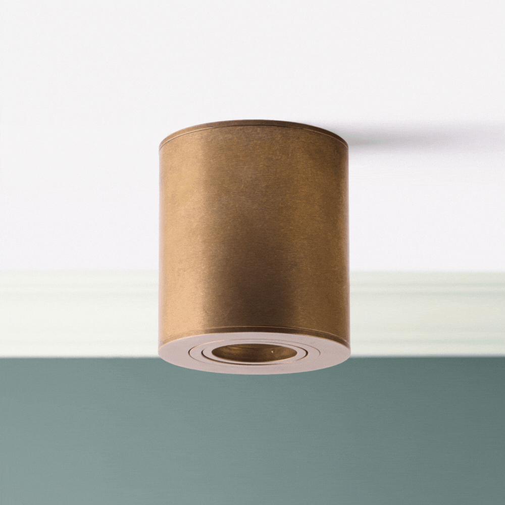 larger maz spot light with adjustor in brass