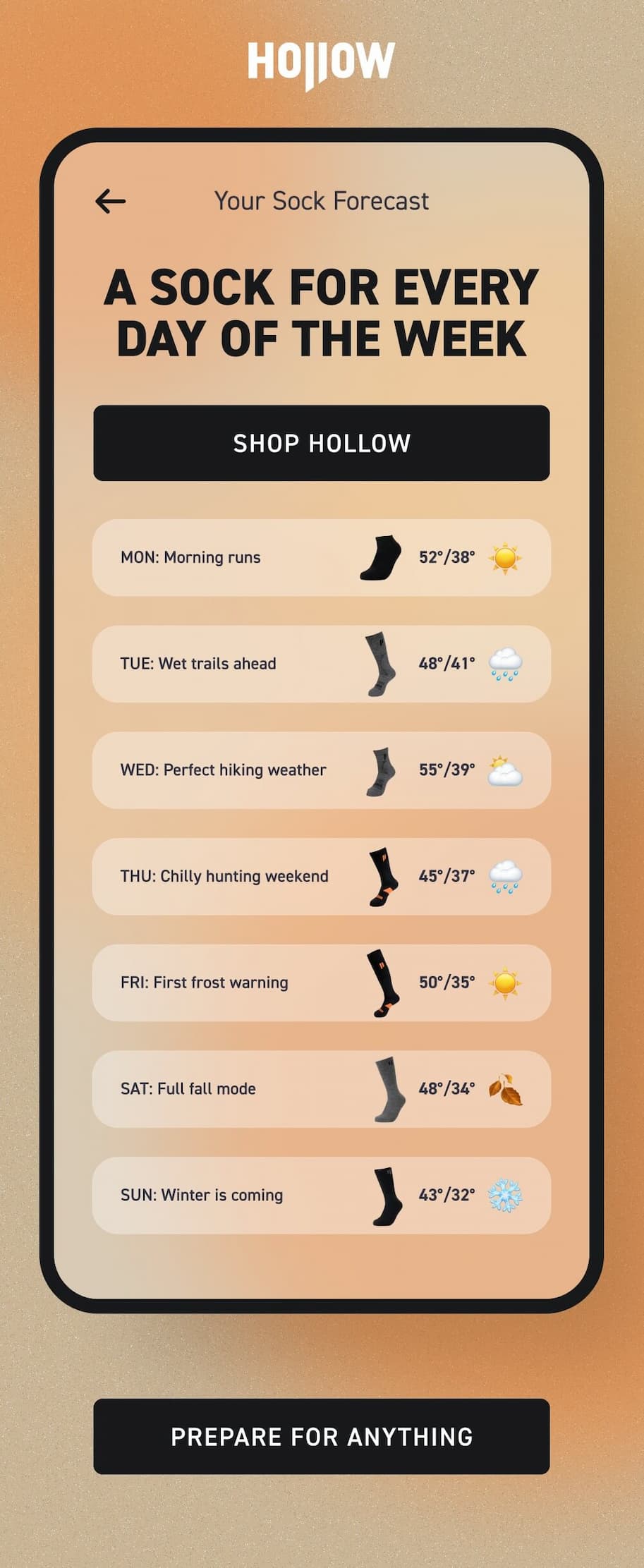 A SOCK FOR EVERY DAY OF THE WEEK [SHOP HOLLOW]
