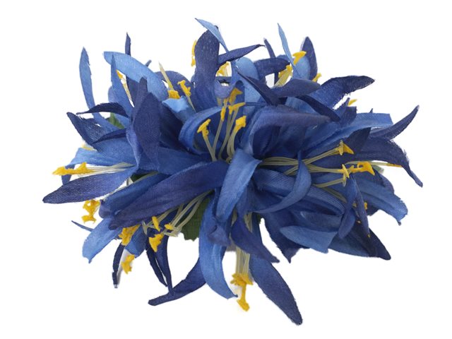 Blue Large Spider Lily Hair Clip 6in