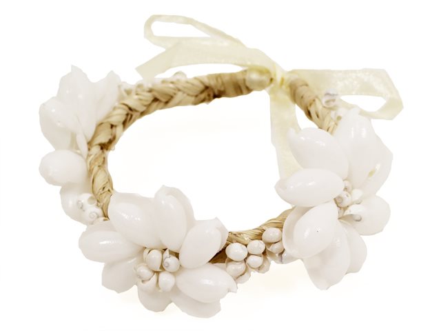 White Tiare Shell Bracelet