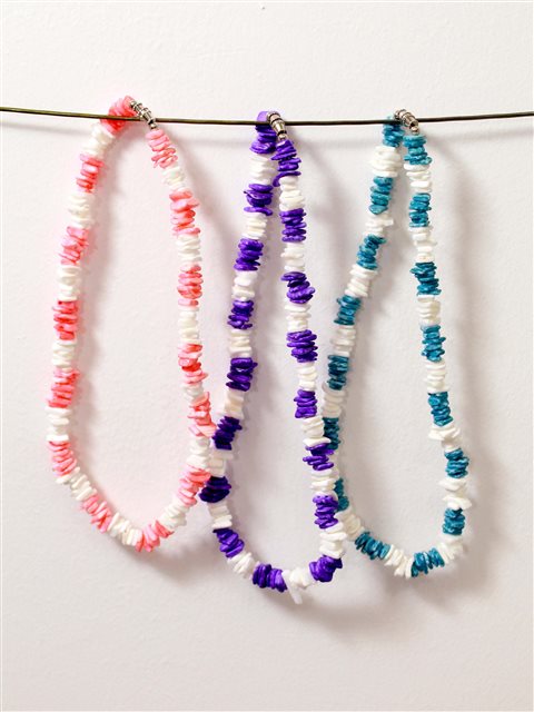 White Clam Chips Necklace