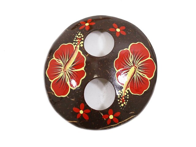 Hibisucus Red Coconut Pareo Sarong Buckle