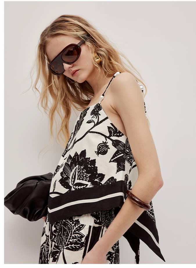 Carmine Tie Back Top