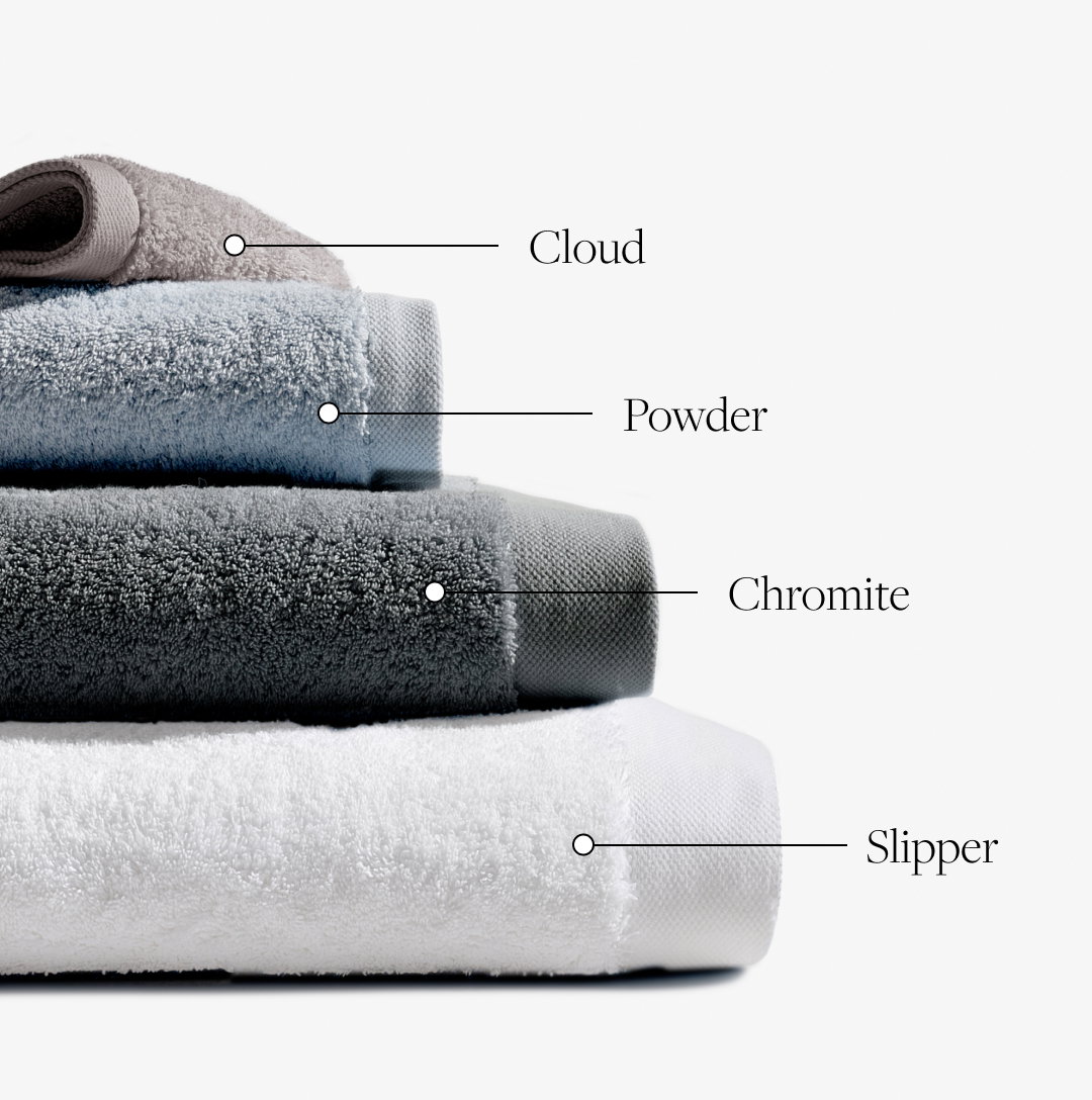Colors: Cloud, Powder, Chromite, Slipper