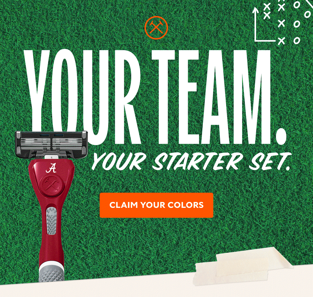 YOUR TEAM. YOUR STARTER SET. CTA: CLAIM YOUR COLORS