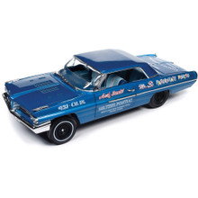 1962 Pontiac Catalina Hardtop Legends of the Quarter Mile Ensign Blue 1:18 Scale Diecast Model Car by Auto World