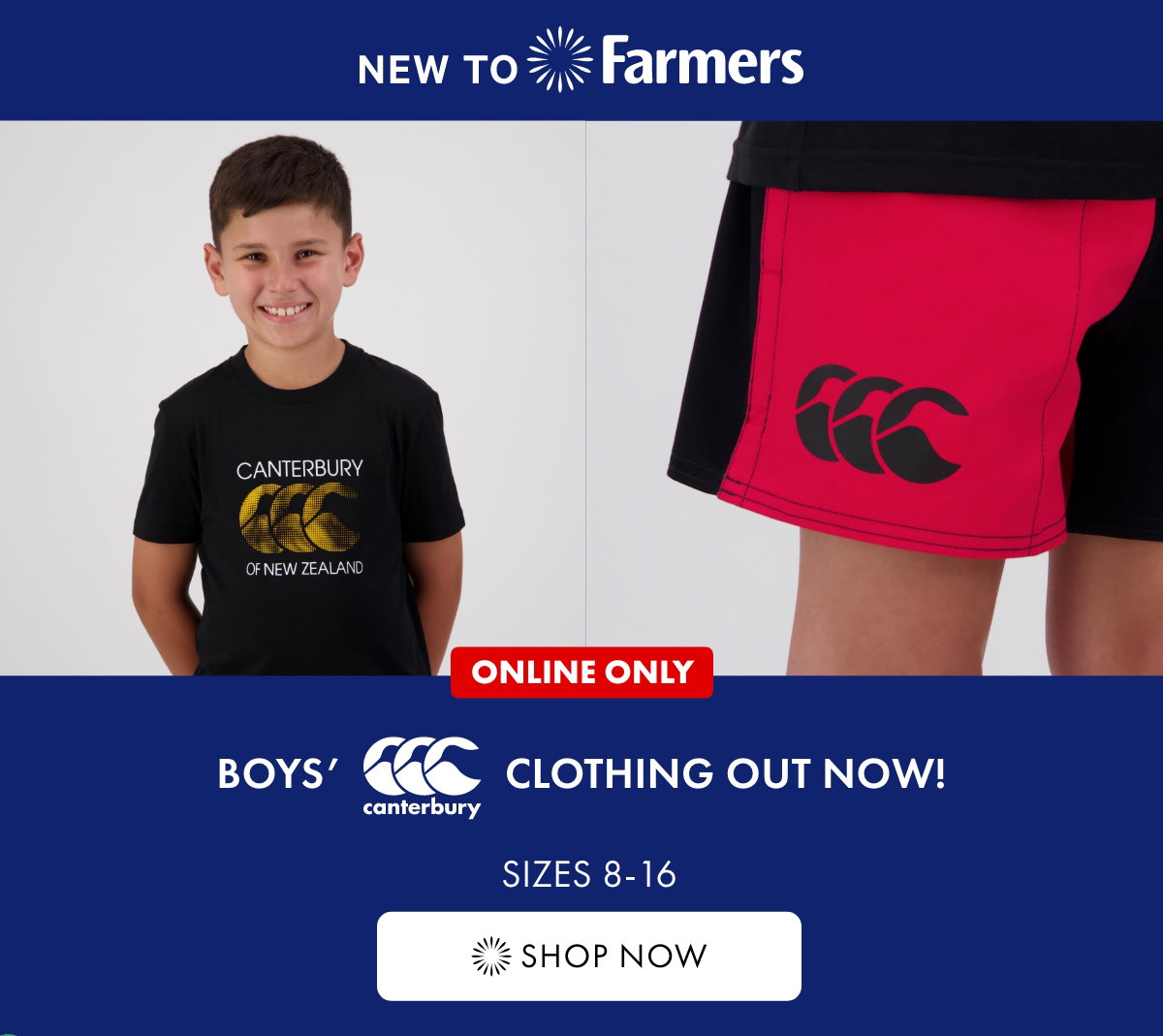 Boys' Canterbury Clothing out now