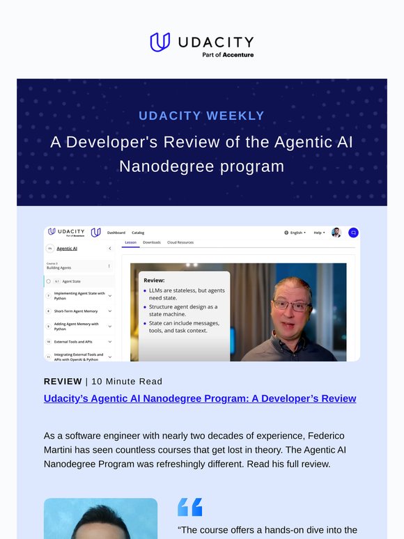 Udacity: A Developer's Review of the Agentic AI Nanodegree program | Milled