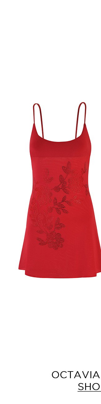 OCTAVIA MINI DRESS - CHERRY
