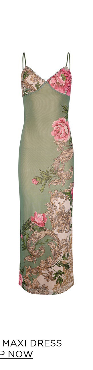 JULIANNA DRESS - GREEN FLORAL