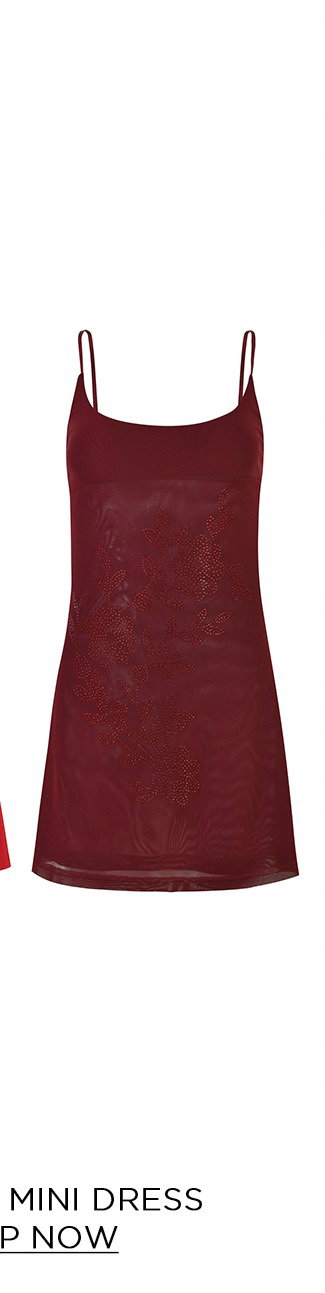 OCTAVIA MINI DRESS - WINE