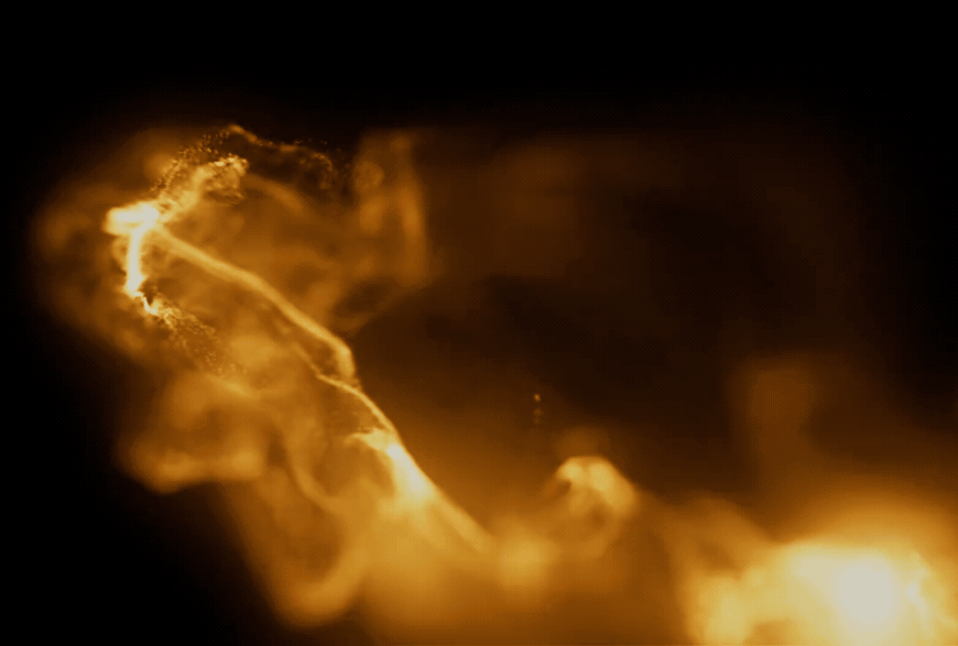 Collection of gold particles