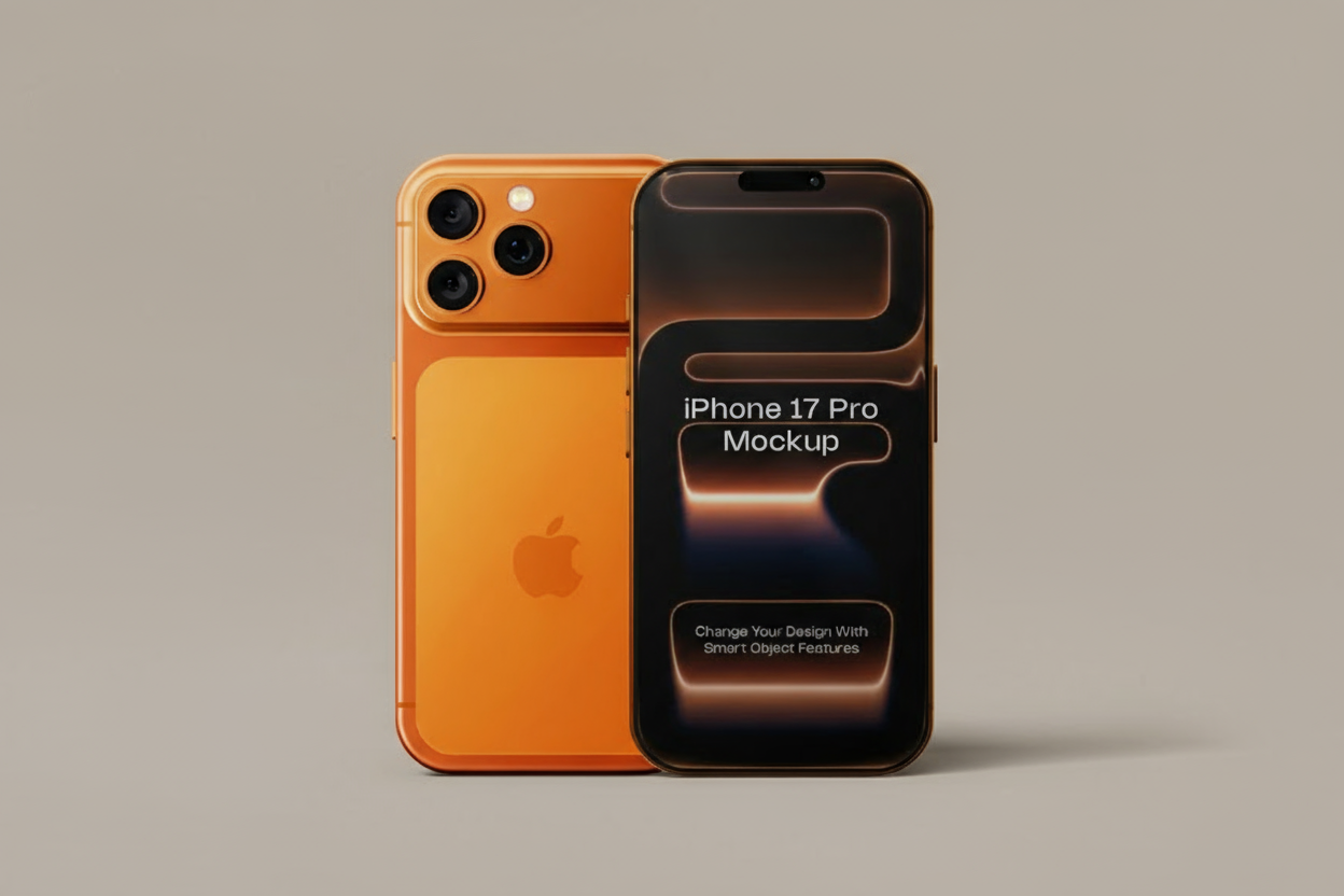 High resolution iPhone 17 pro mockup