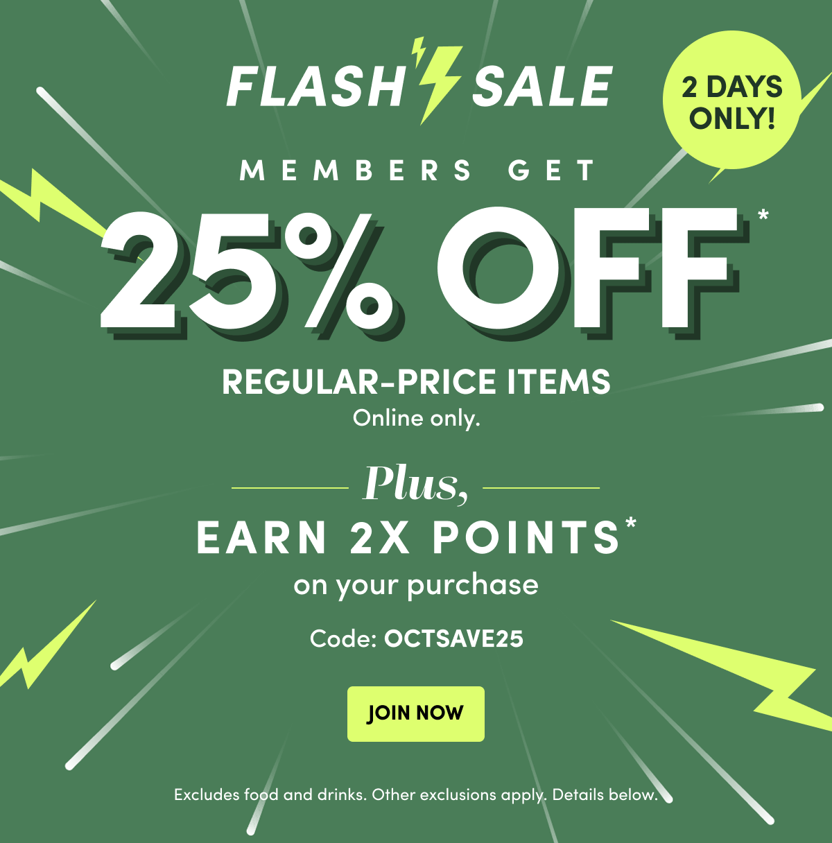 25% OFF Code: OCTSAVE25