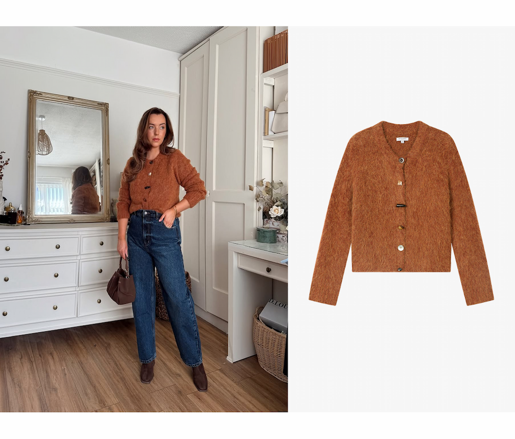 Brayden Alpaca Cardigan - Ginger