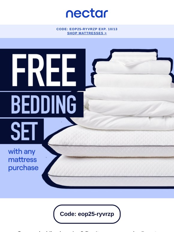 Nectar Sleep: Snoozed a bit? Your Free VIP Sidekick is waiting 😉 | Milled