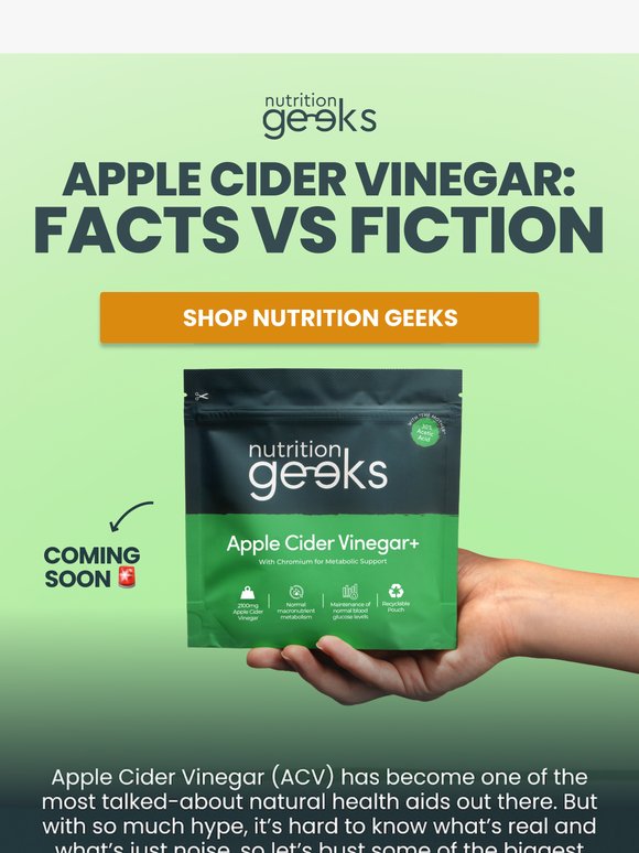 Nutrition Geeks Facts Vs Fiction Apple Cider Vinegar 🍏 Milled