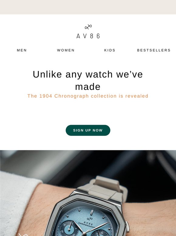 時計 About vintage 1904.limited edition 1904 Chronograph Steel/Off White|About Vintage