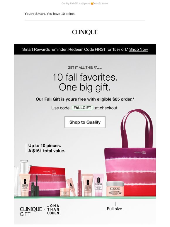 FREE 10-piece gift with eligible $85 order.*