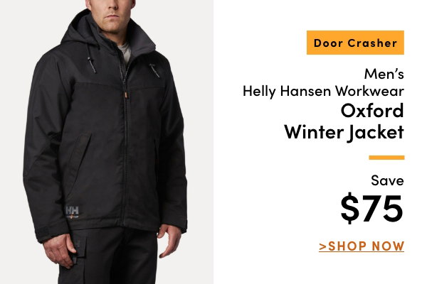 Door Crasher Men's Helly Hansen Workwear Oxford Winter Jacket Save $75