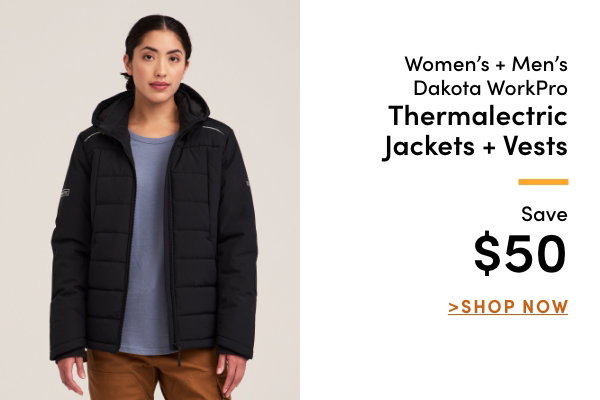 Women's + Men's Dakota WorkPro Thermalectric Jackets + Vests Save $50